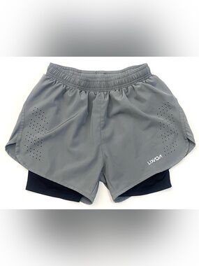 Lixada Men's 2-in-1 Running Shorts Quick Drying Breathable Shorts w Longer Liner